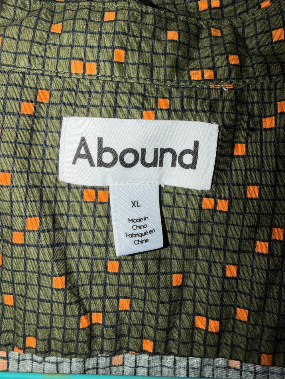 Abound Men's Short Sleeve Button Down Micro-Grid Geometric Print Shirt Size XL - Picture 2 of 9